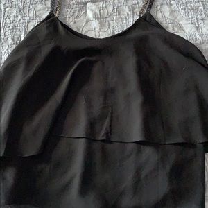 Black fancy tank top with beaded straps